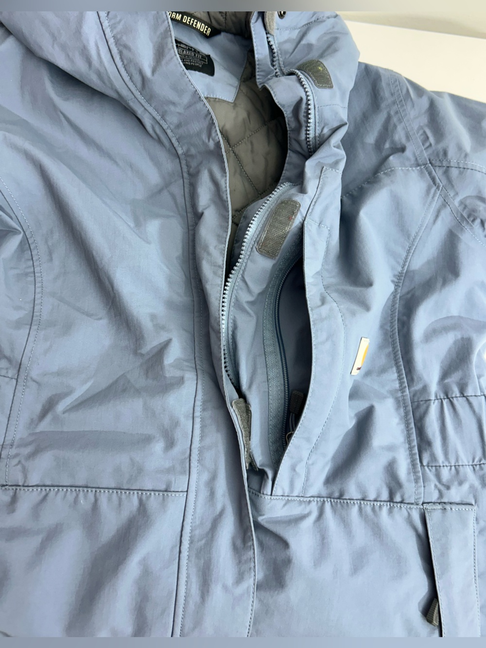Carhartt Women's Hooded Storm Defender Waterproof Insulated Jacket Blue Size M - Picture 8 of 16